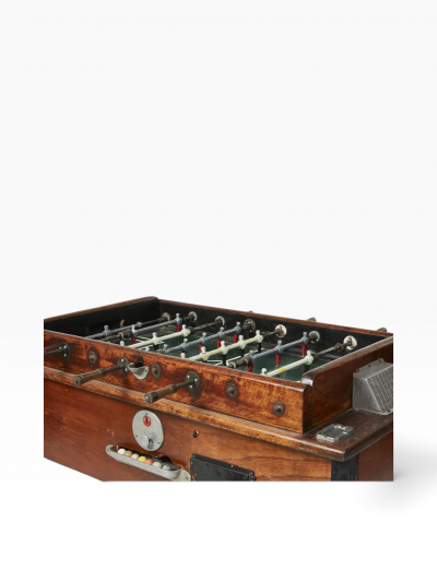 Vintage Foosball Table Hardwood England 1940s Craftsmanship