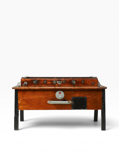 Vintage Foosball Table Hardwood England 1940s Craftsmanship
