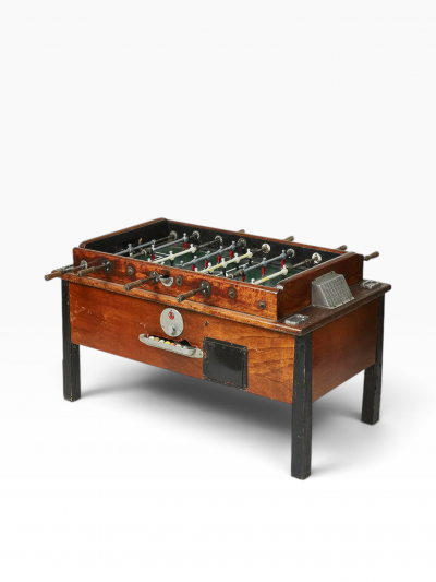 Vintage Foosball Table Hardwood England 1940s Craftsmanship