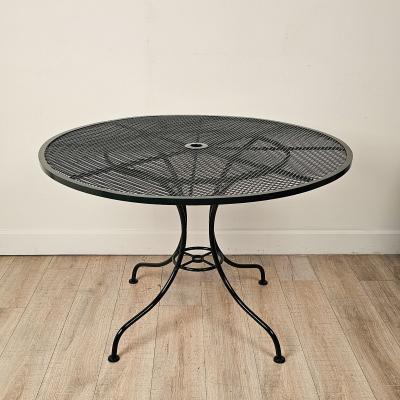 Vintage Forest Green Painted Iron Garden Table circa 1960