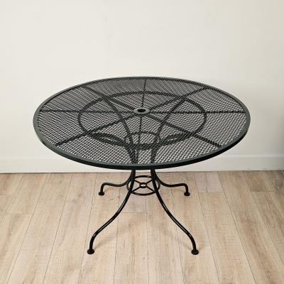 Vintage Forest Green Painted Iron Garden Table circa 1960