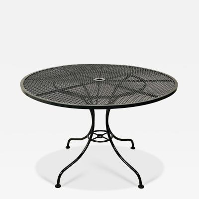 Vintage Forest Green Painted Iron Garden Table circa 1960