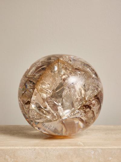 Vintage Fractal Resin Globe Sculpture