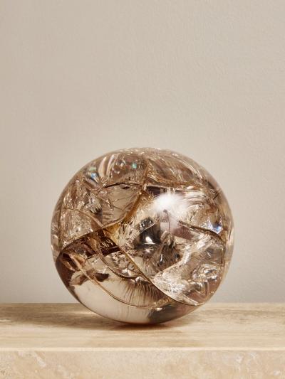 Vintage Fractal Resin Globe Sculpture