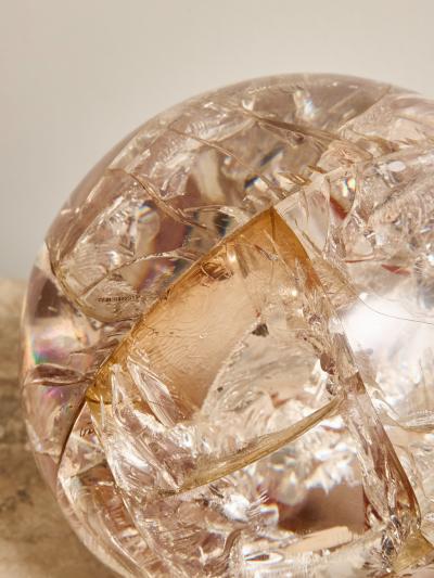 Vintage Fractal Resin Globe Sculpture
