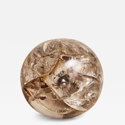 Vintage Fractal Resin Globe Sculpture