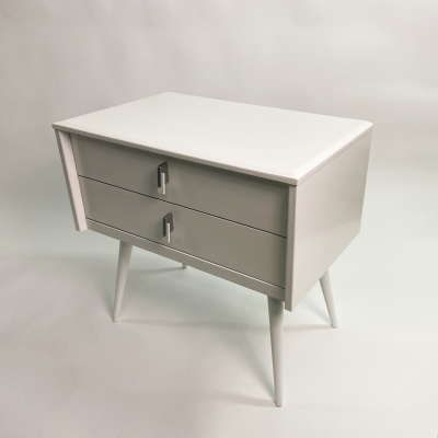 Vintage French 2 Drawer End Table Nightstand by Gautier