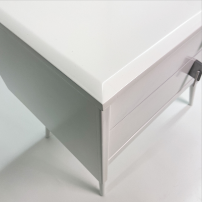 Vintage French 2 Drawer End Table Nightstand by Gautier