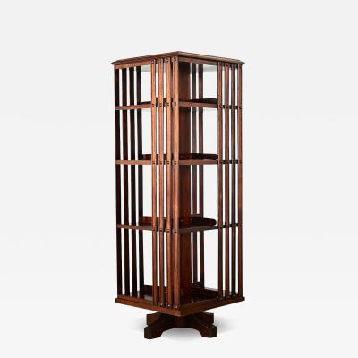 Vintage French 20th Century Revolving Bookcase