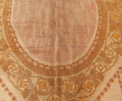 Vintage French Art Deco Handwoven Wool Carpet