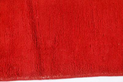 Vintage French Art Deco Red Hand Knotted Wool Rug