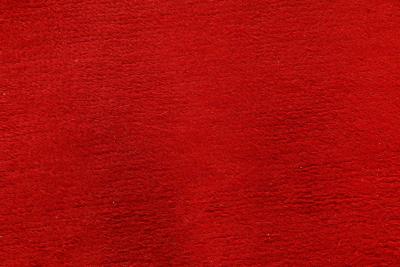 Vintage French Art Deco Red Hand Knotted Wool Rug