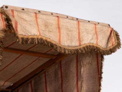 Vintage French Beach Chair with Canopy Mid 20th C 