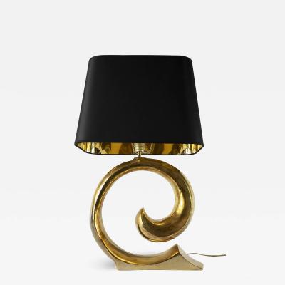 Vintage French Brass Table Lamp by Pierre Cardin 1970s
