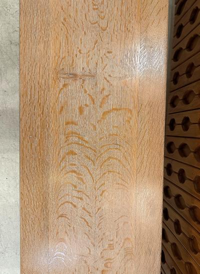 Vintage French Cerused Oak Bench