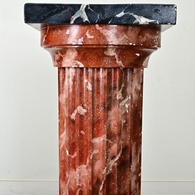 Vintage French Faux Finish Marble Column