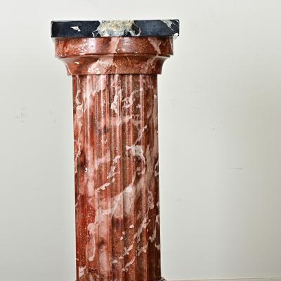 Vintage French Faux Finish Marble Column