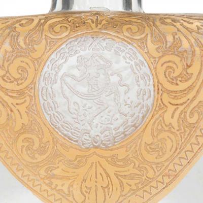Vintage French Gilt Glass Perfume Bottle