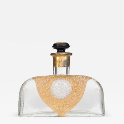 Vintage French Gilt Glass Perfume Bottle