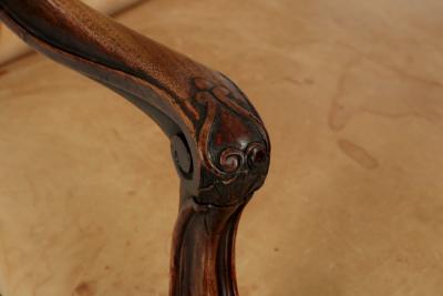 Vintage French Leather Fireside Club Chair 19th Century