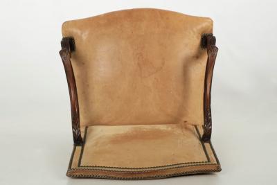 Vintage French Leather Fireside Club Chair 19th Century