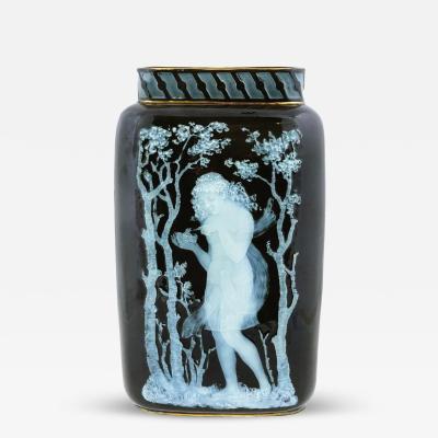 Vintage French Manner Pate Sur Pate Porcelain Vase Minton