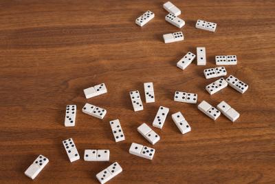 Vintage French Marble Domino Set