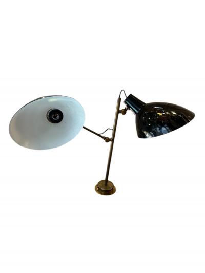 Vintage French Style Brass Dual Arm Pendant Light