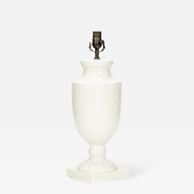 Vintage French White Ceramic Table Lamp