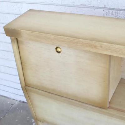 Vintage Full size Painted Wood Headboard