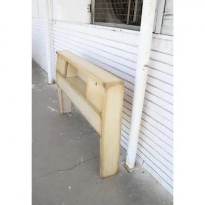 Vintage Full size Painted Wood Headboard