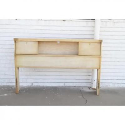 Vintage Full size Painted Wood Headboard