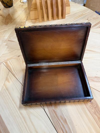 Vintage Geometric Wood Decorative Box