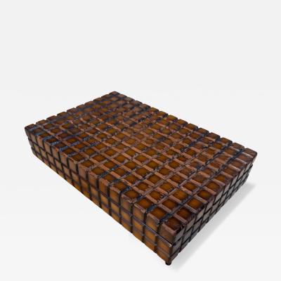 Vintage Geometric Wood Decorative Box