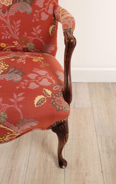 Vintage Georgian Style Mahogany Armchair circa 1950