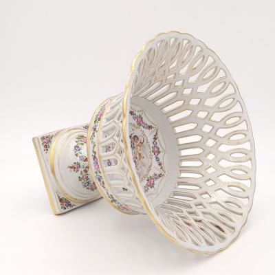 Vintage German Reticulated Footed Bowl circa 1920