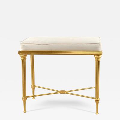 Vintage Gilt Bronze Louis XVI Style Stool circa 1950s