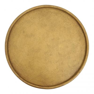 Vintage Gilt Iron Tripod Table With Stylized Base