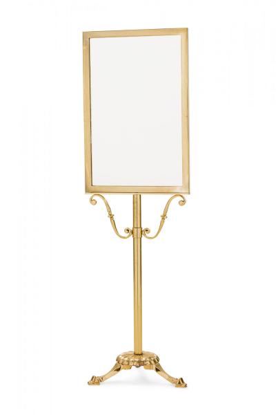 Vintage Gilt Metal Standing Frame Display Stand