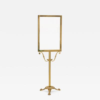 Vintage Gilt Metal Standing Frame Display Stand