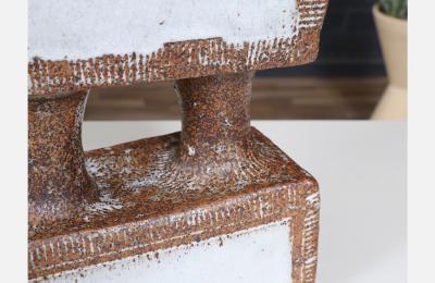 Vintage Glazed Ceramic Architectural Pottery Sculpture