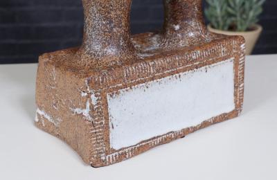 Vintage Glazed Ceramic Architectural Pottery Sculpture