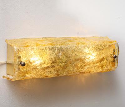 Vintage Gold Glass Wall Light