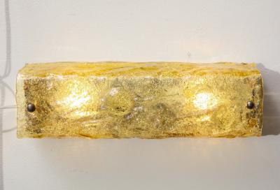 Vintage Gold Glass Wall Light