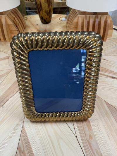 Vintage Gold Tone Rope Picture Frame