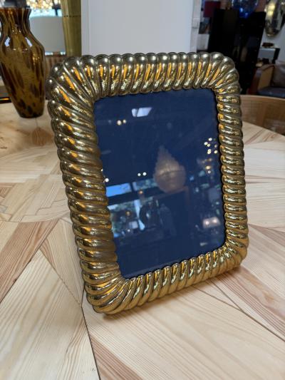 Vintage Gold Tone Rope Picture Frame