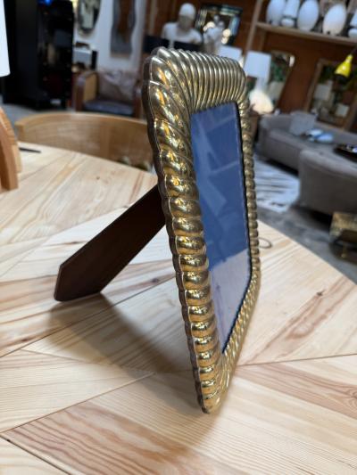 Vintage Gold Tone Rope Picture Frame