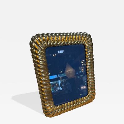 Vintage Gold Tone Rope Picture Frame