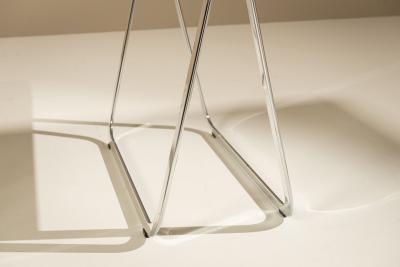Vintage Gotland Limestone Table on Chrome Trestles Sweden 1970s