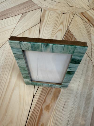 Vintage Green Mosaic Stone Picture Frame